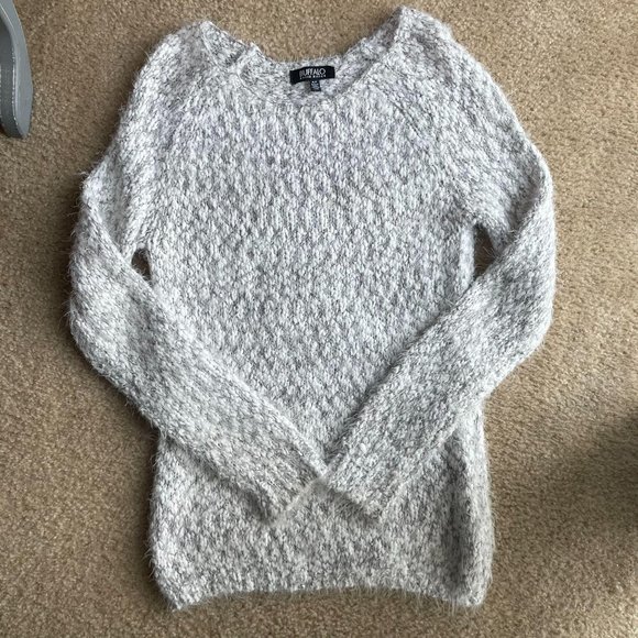 Buffalo White Gray Eyelash Cozy Sweater Small - Picture 8 of 8
